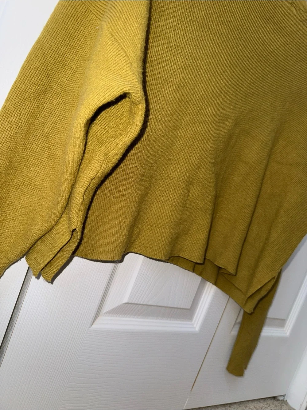 Chartreuse Cropped Crewneck Sweater - S